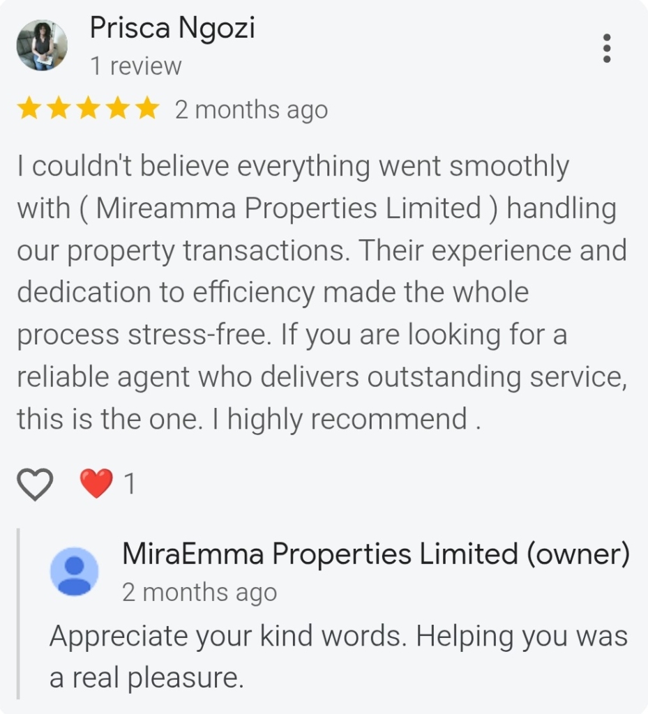 testimonials for miraemmaproperties nigeria