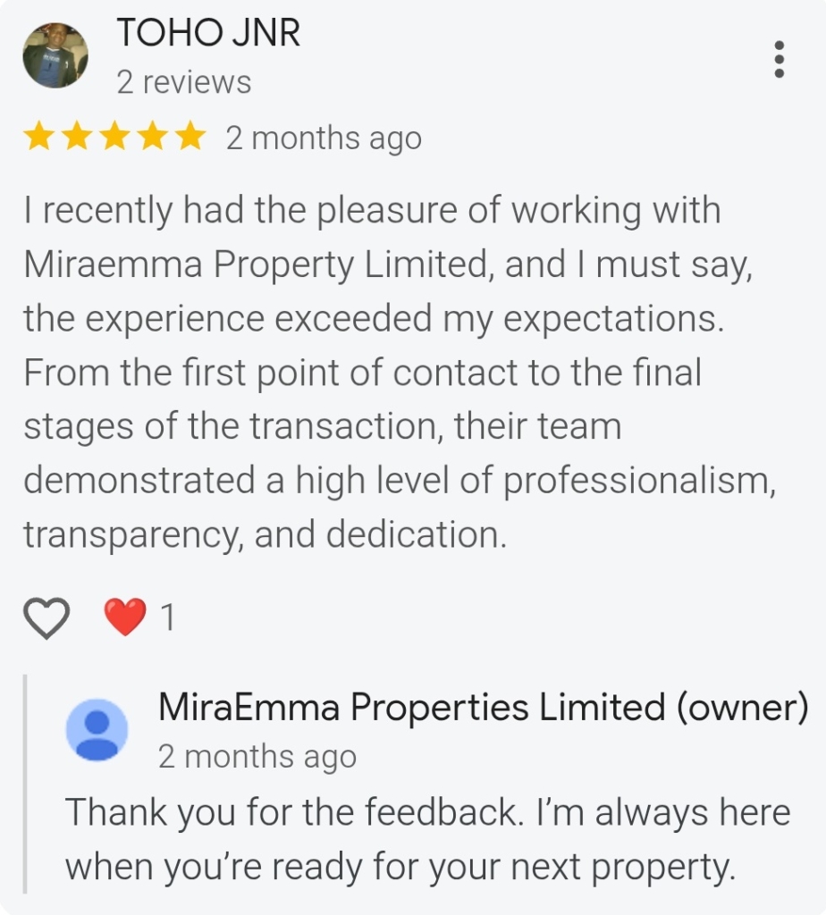 testimonials for miraemmaproperties nigeria